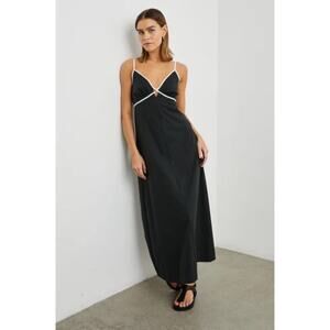 Rails Jessa Contrast Trim Maxi Midaxi Slip Dress Sleeveless Womens Size XS